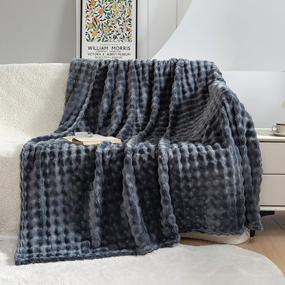 Bubble Flannel Blanket Air Conditioner Sofa Blanket
