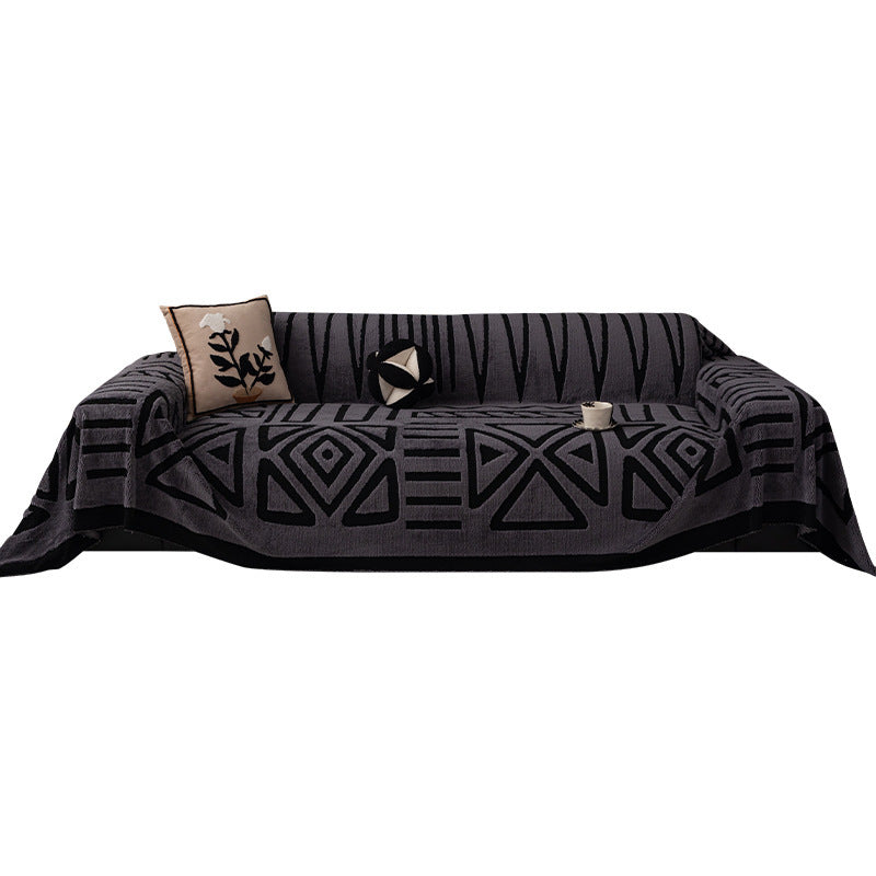 Dust-proof Light Luxury High-grade Solid Color Chenille Sofa Cover