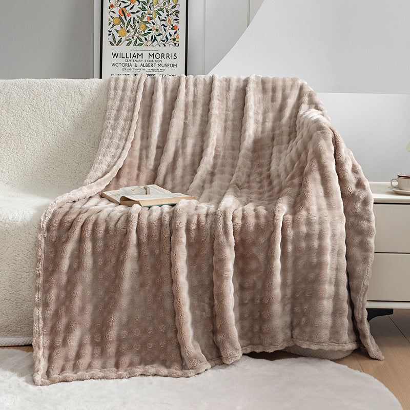 Bubble Flannel Blanket Air Conditioner Sofa Blanket