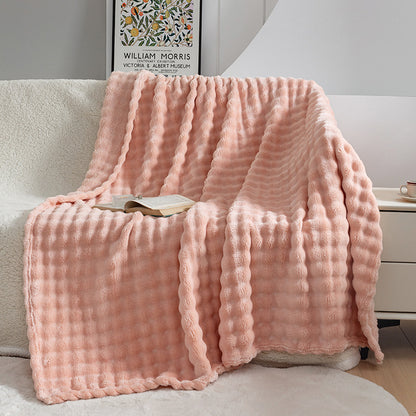 Bubble Flannel Blanket Air Conditioner Sofa Blanket