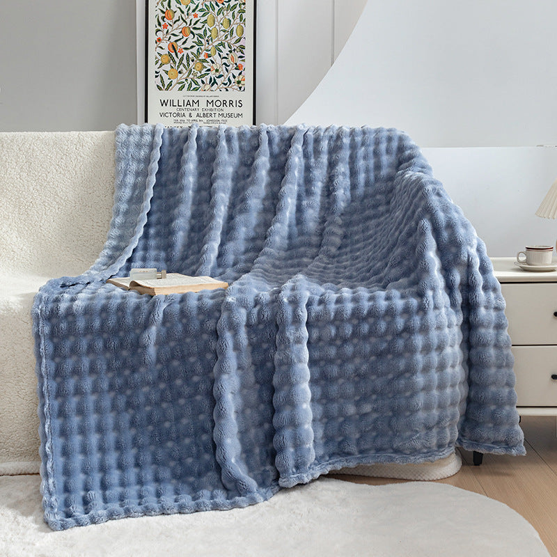 Bubble Flannel Blanket Air Conditioner Sofa Blanket