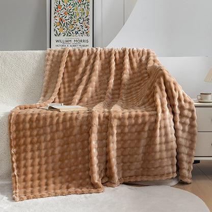 Bubble Flannel Blanket Air Conditioner Sofa Blanket