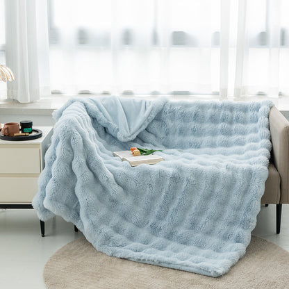 Bubble Rabbit Blanket Flannel Sofa Cover