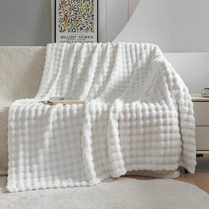 Bubble Flannel Blanket Air Conditioner Sofa Blanket