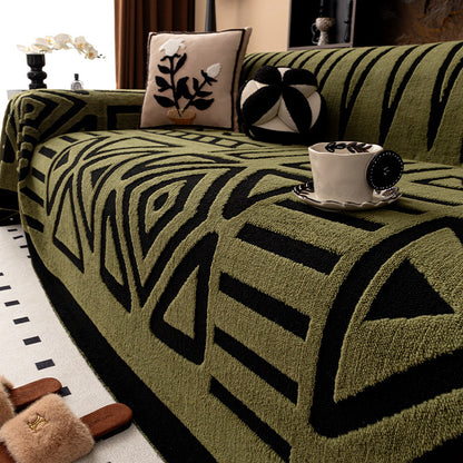 Dust-proof Light Luxury High-grade Solid Color Chenille Sofa Cover